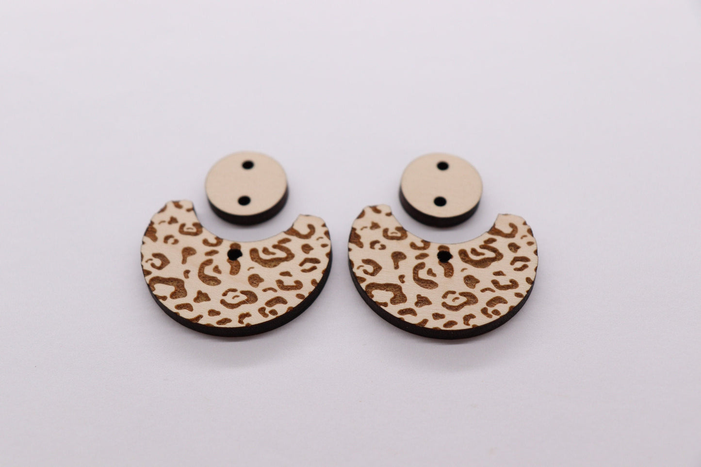 2 piece earring blanks, wood blanks, earring blanks