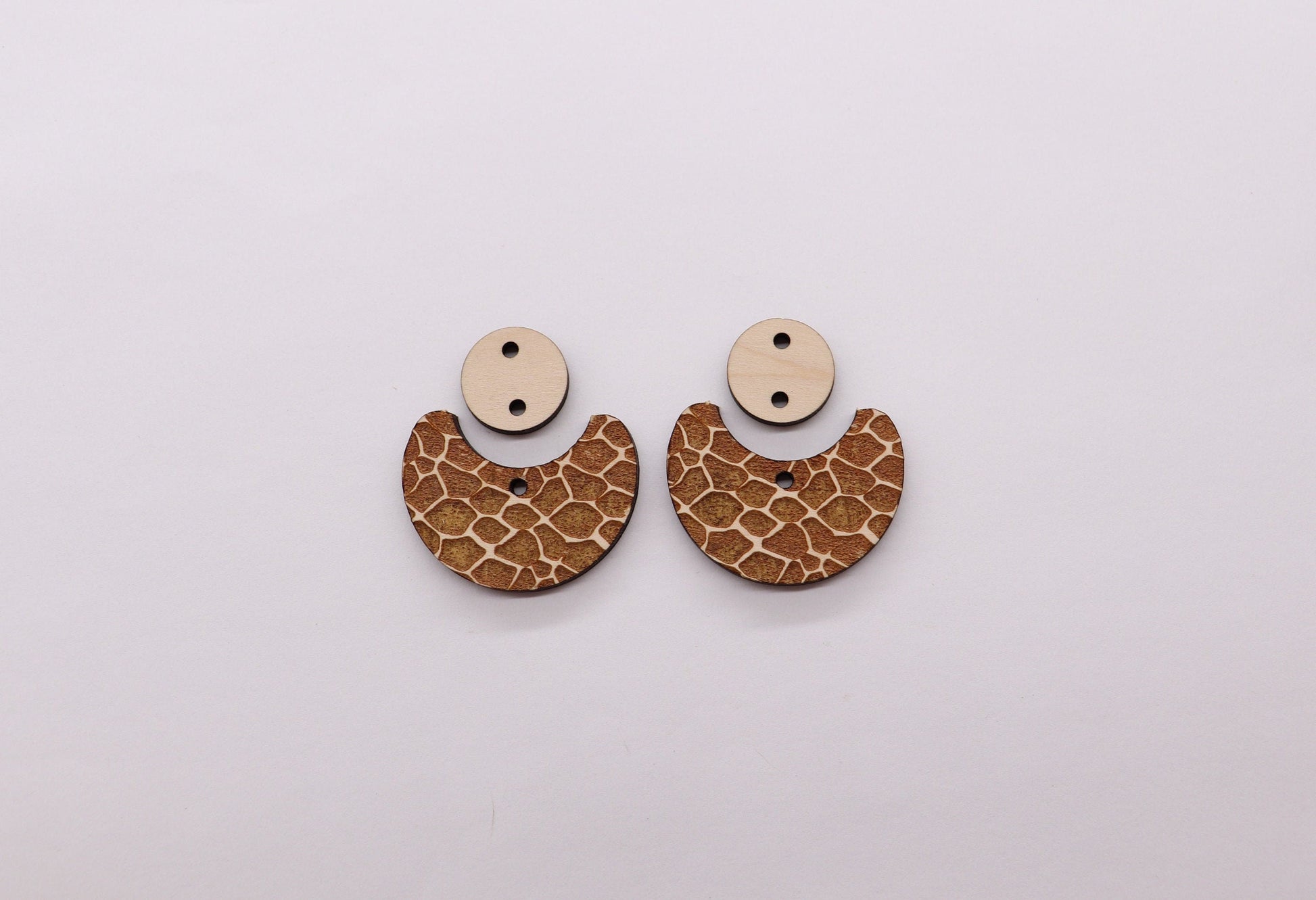 2 piece earring blanks, wood blanks, earring blanks