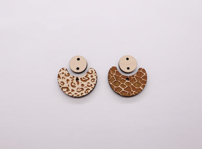 2 piece earring blanks, wood blanks, earring blanks