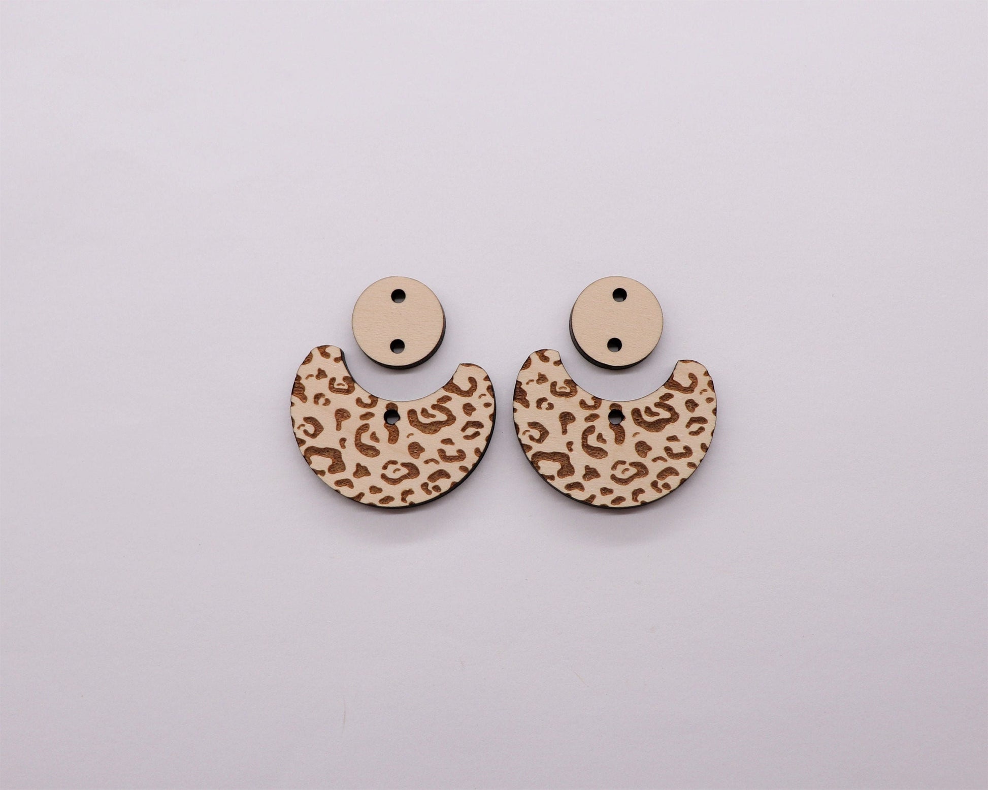 2 piece earring blanks, wood blanks, earring blanks