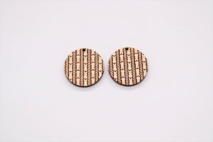 Bunny round wood earring blanks, DIY earrings, earring blanks