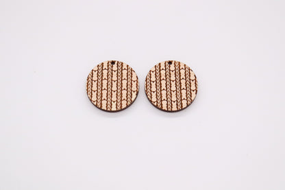 Bunny round wood earring blanks, DIY earrings, earring blanks