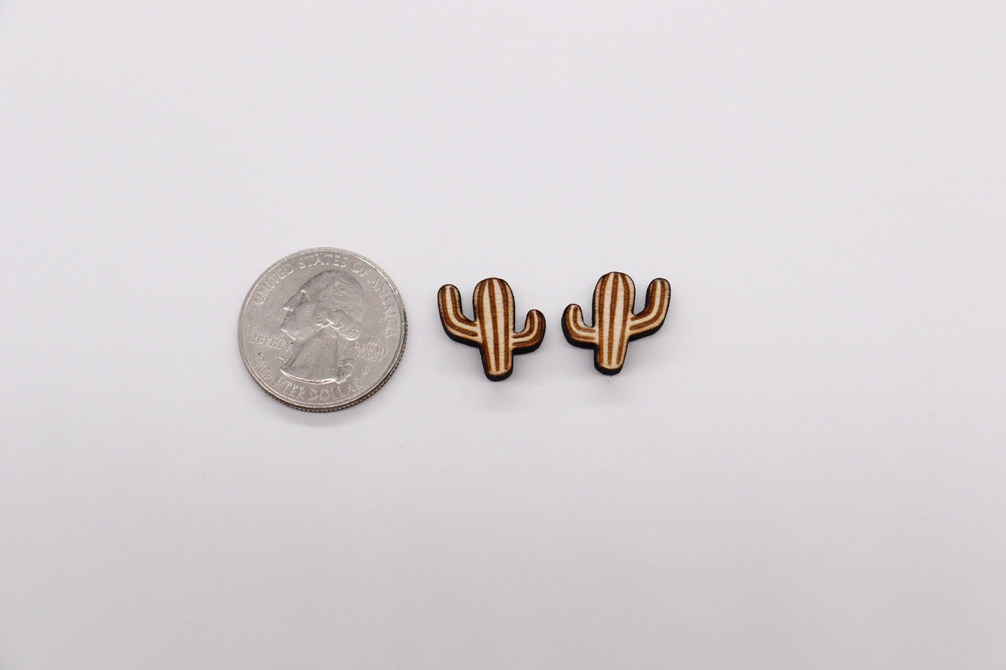 Cactus wood stud blanks, earring blanks, DIY earrings