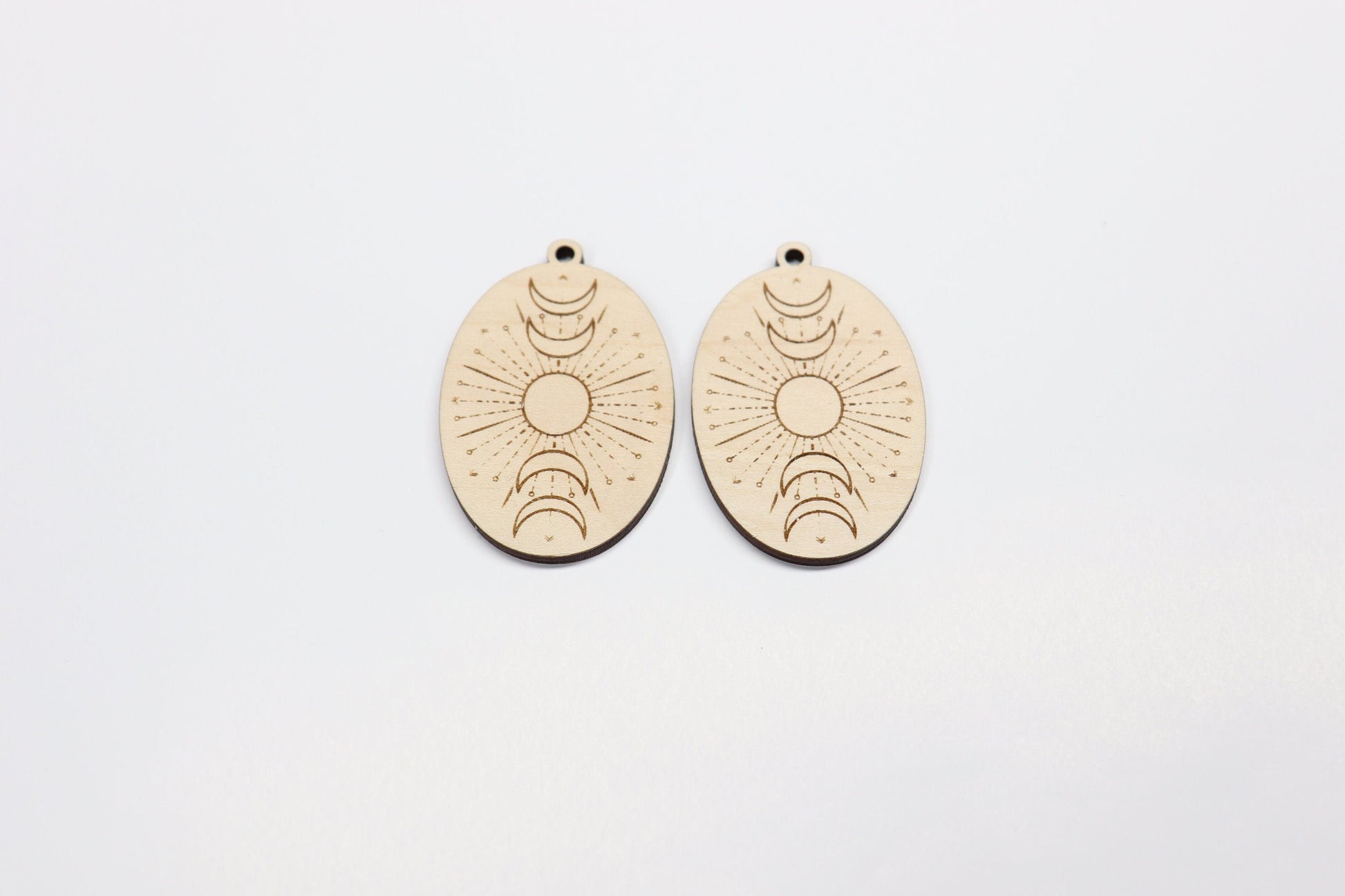 Oval wood earring blanks