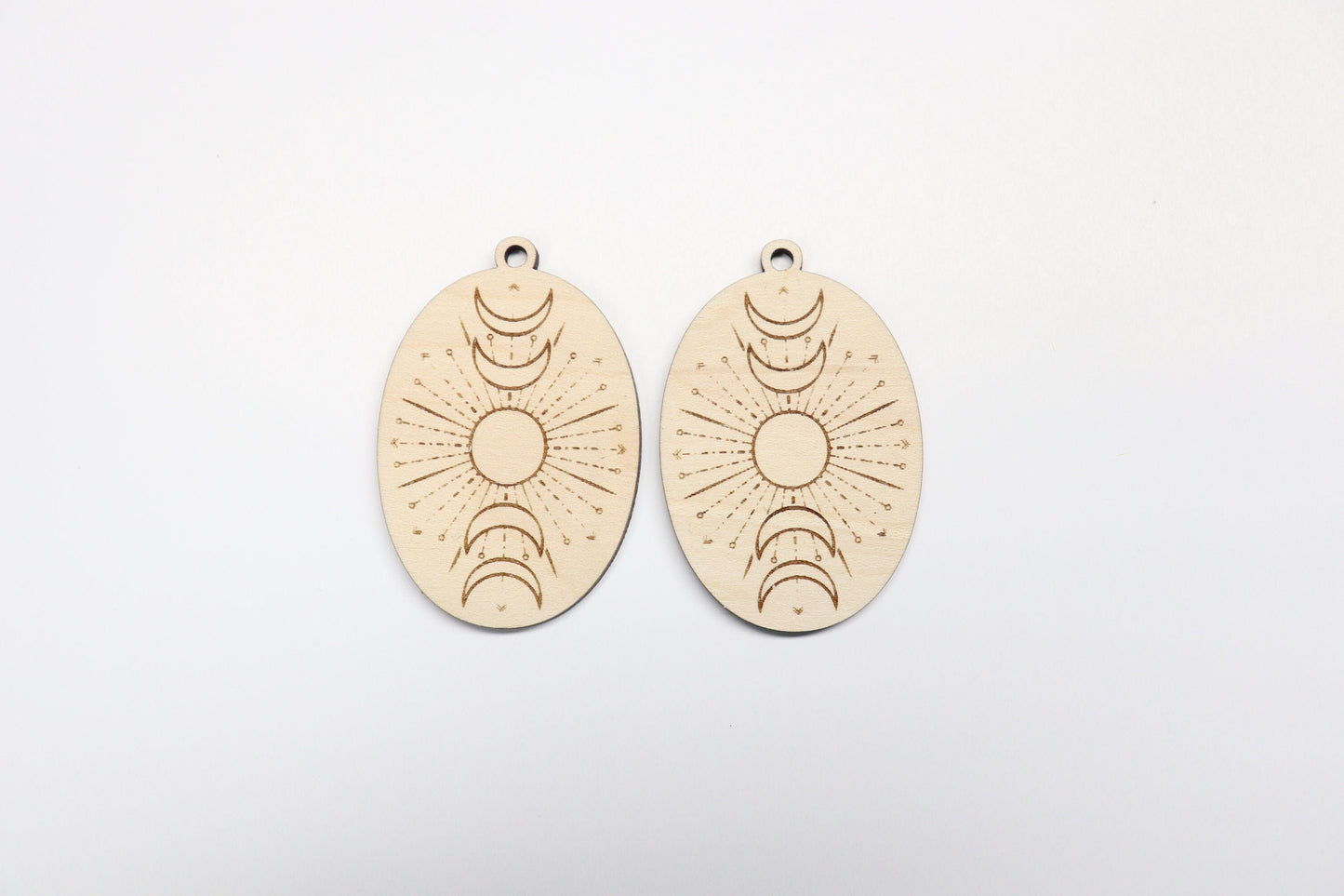 Oval wood earring blanks