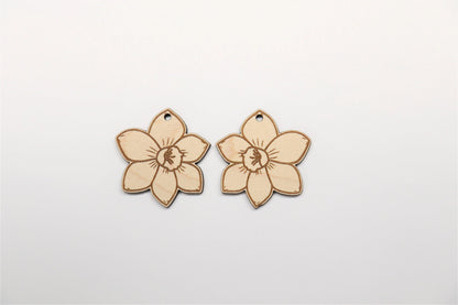 Flower blanks, earring blanks, wood earrings