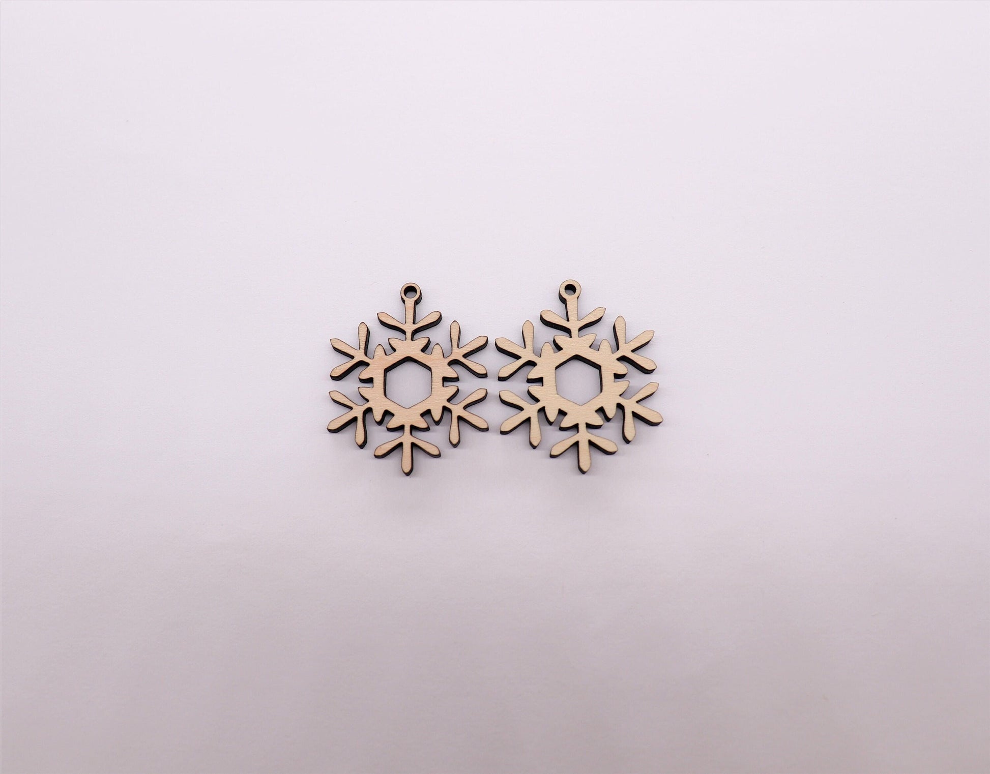 Snowflake wood earring blanks, earring blanks