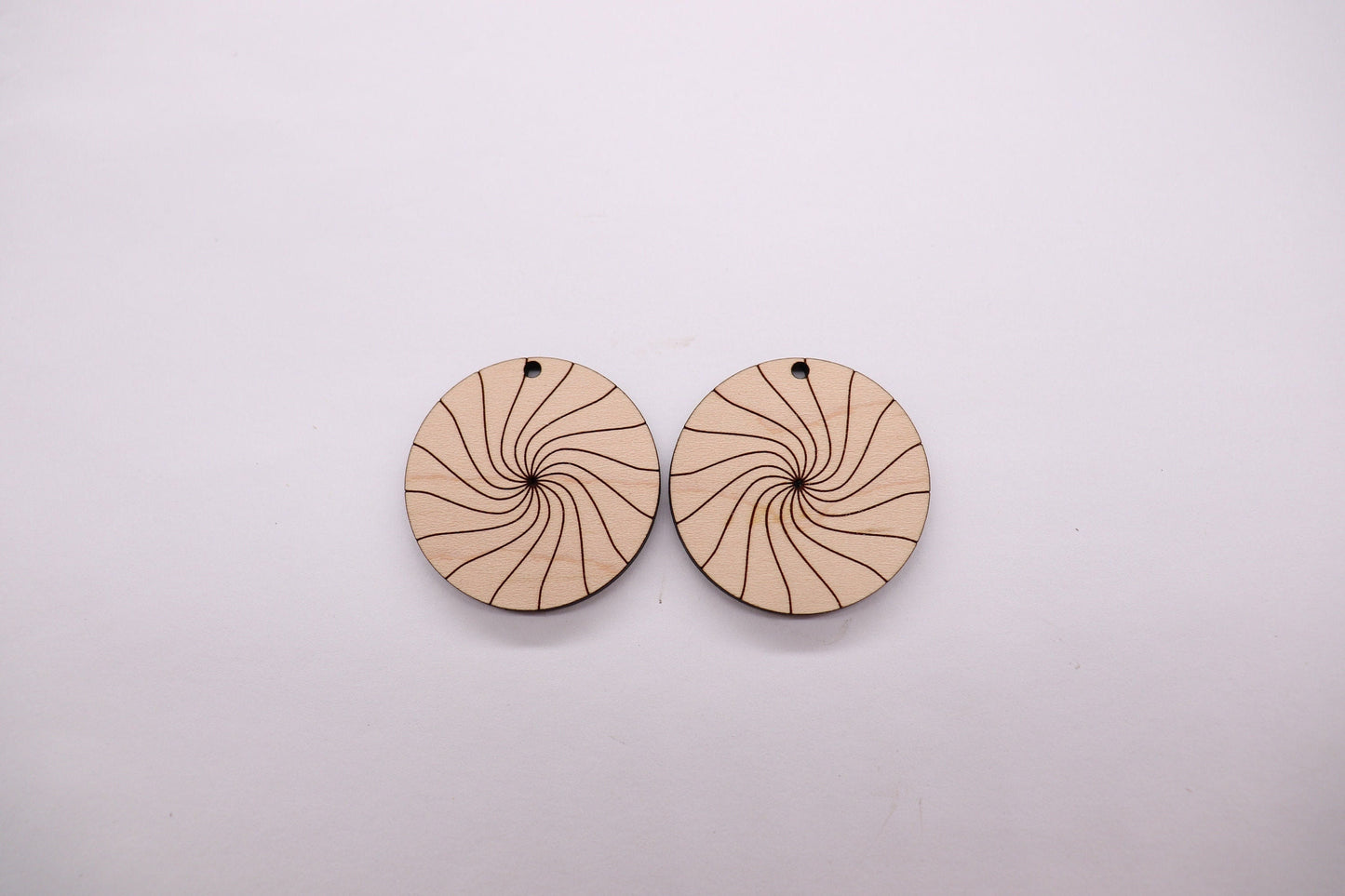 Christmas round earring blanks, wood earrings, earring blanks