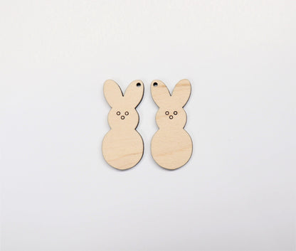 Bunny wood earring blanks, wood cutouts