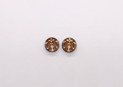 Round stud cutouts, earring blanks, wood cutouts