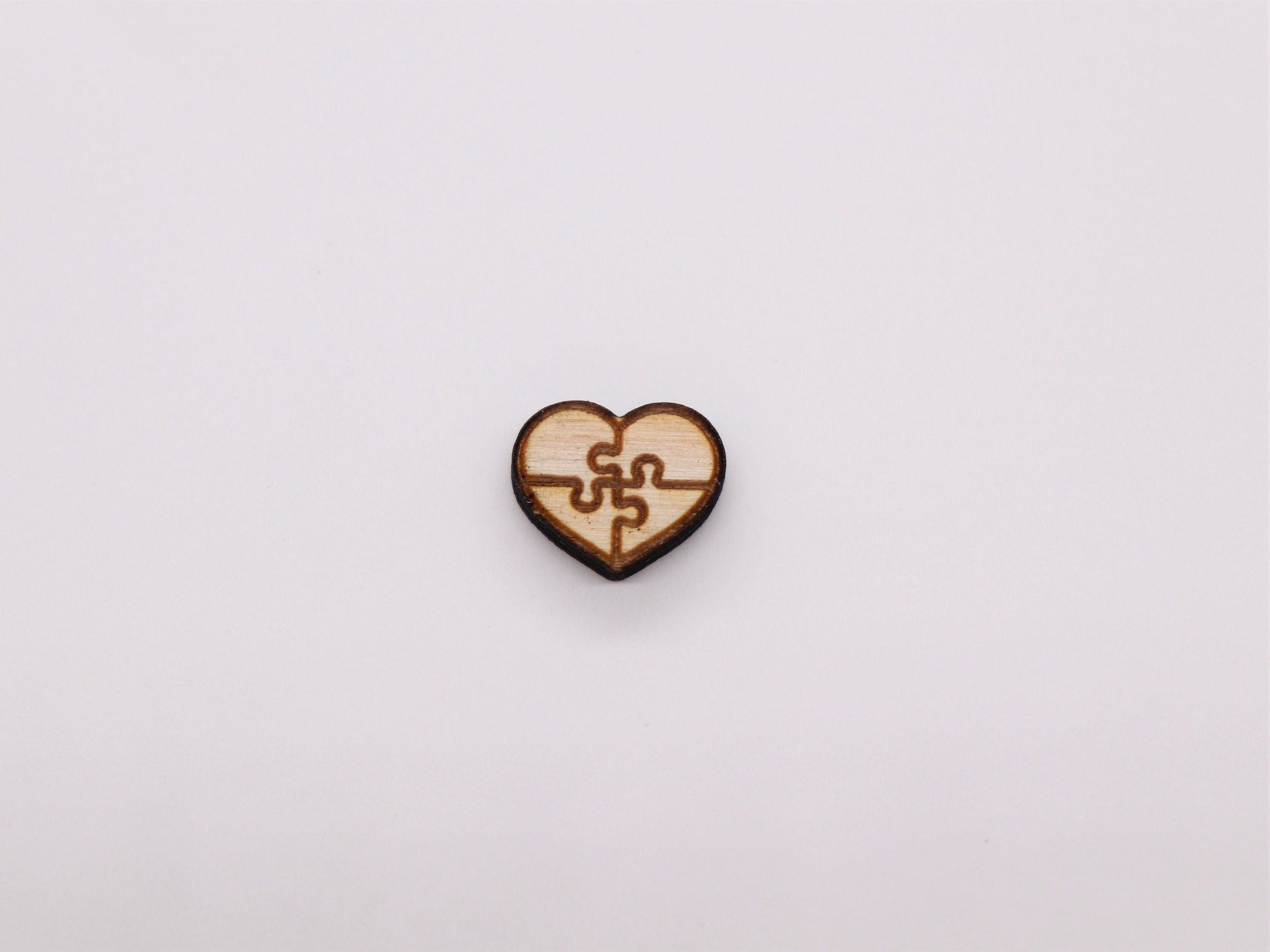 Autism heart wood stud blanks, wood cutouts, earring blanks