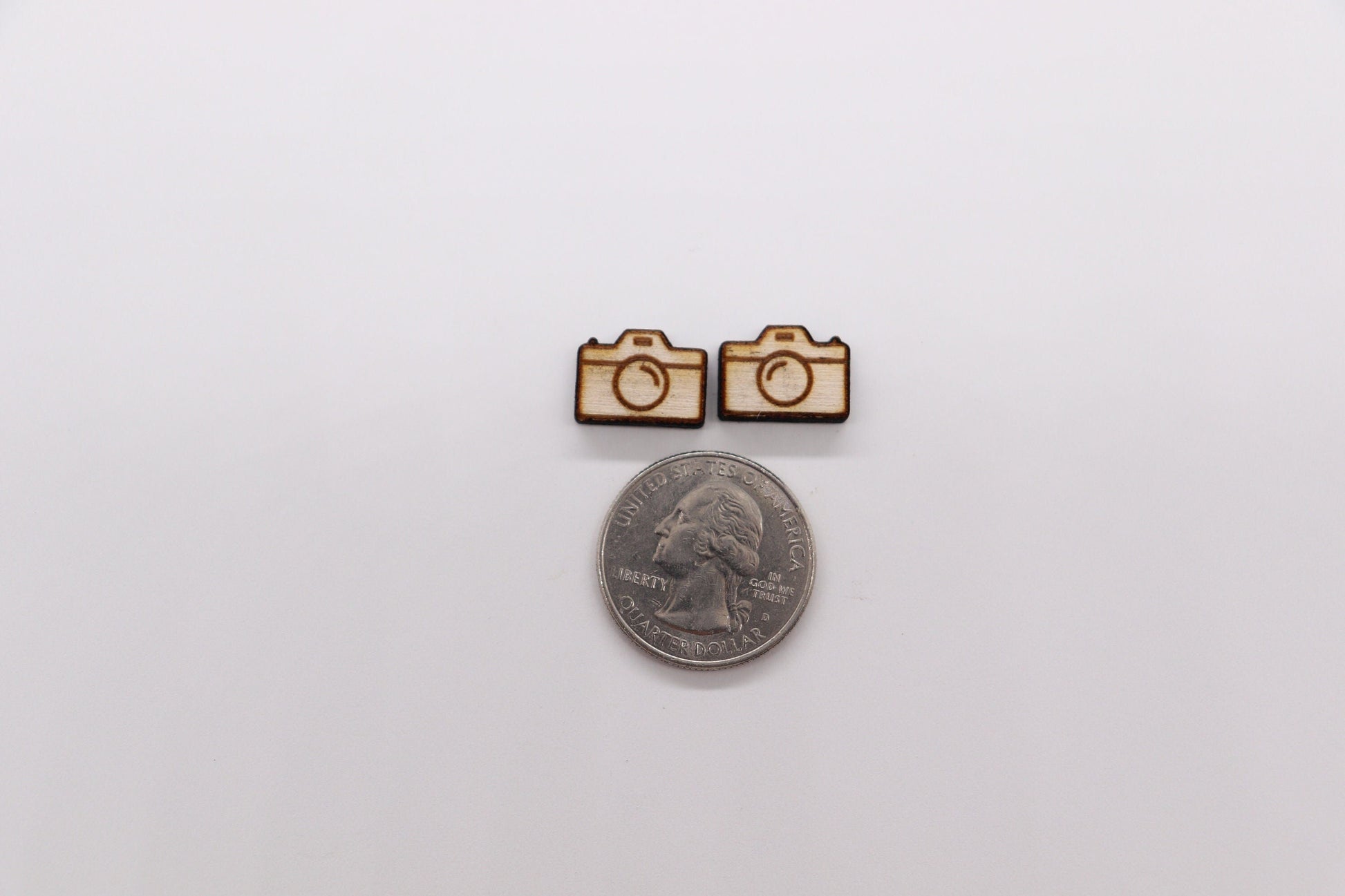 Camera stud cutouts, earring blanks, wood blanks