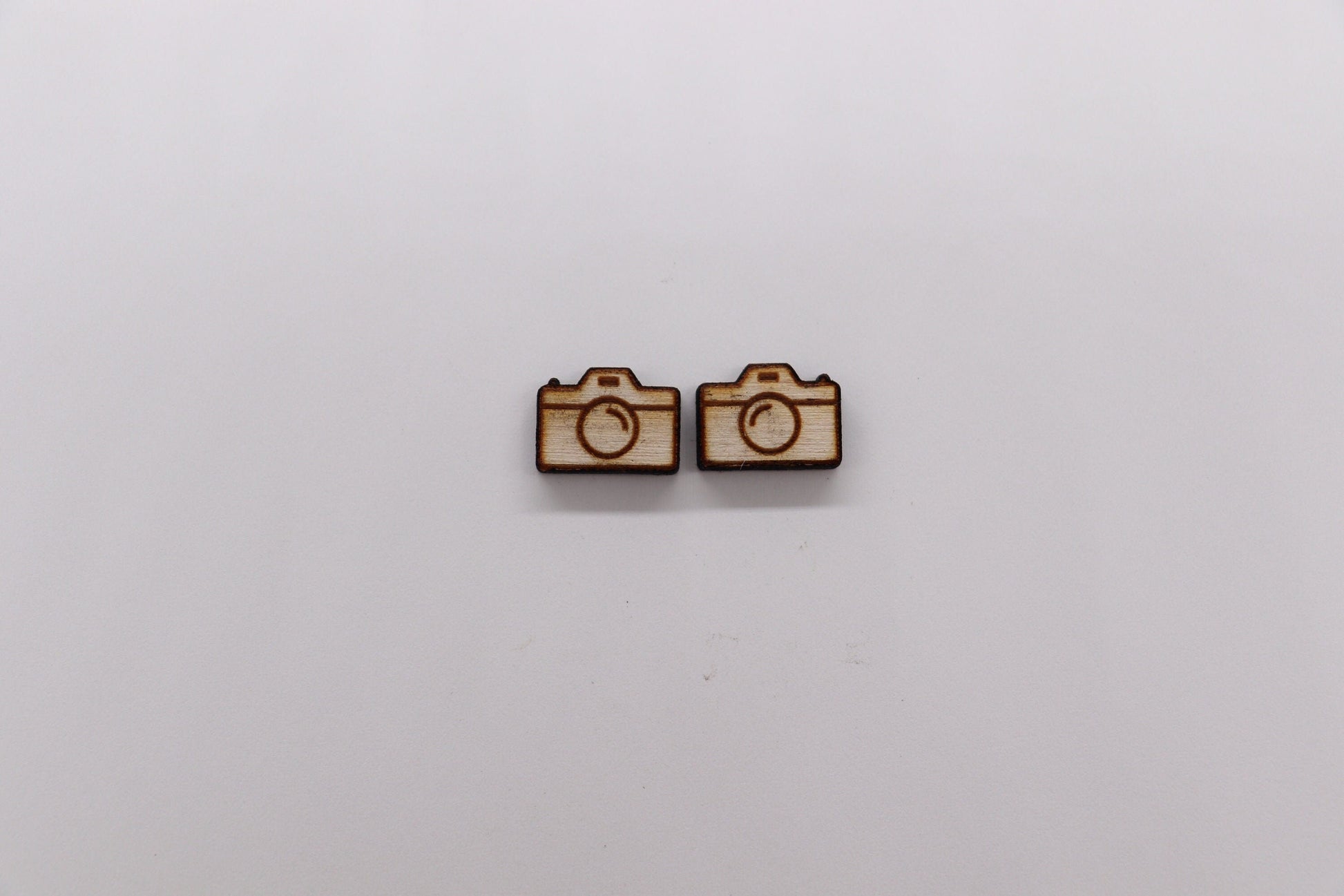 Camera stud cutouts, earring blanks, wood blanks