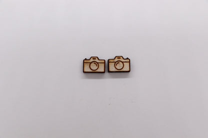 Camera stud cutouts, earring blanks, wood blanks