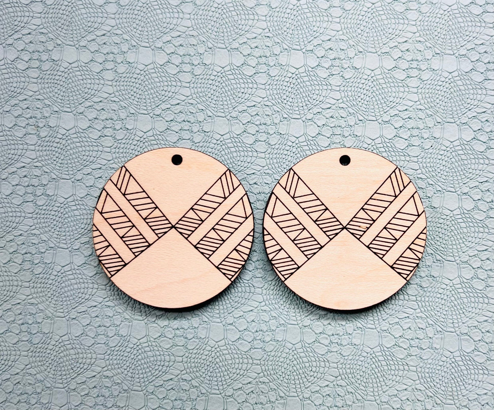 Round wood earring blanks, wood cutouts, custom earrings