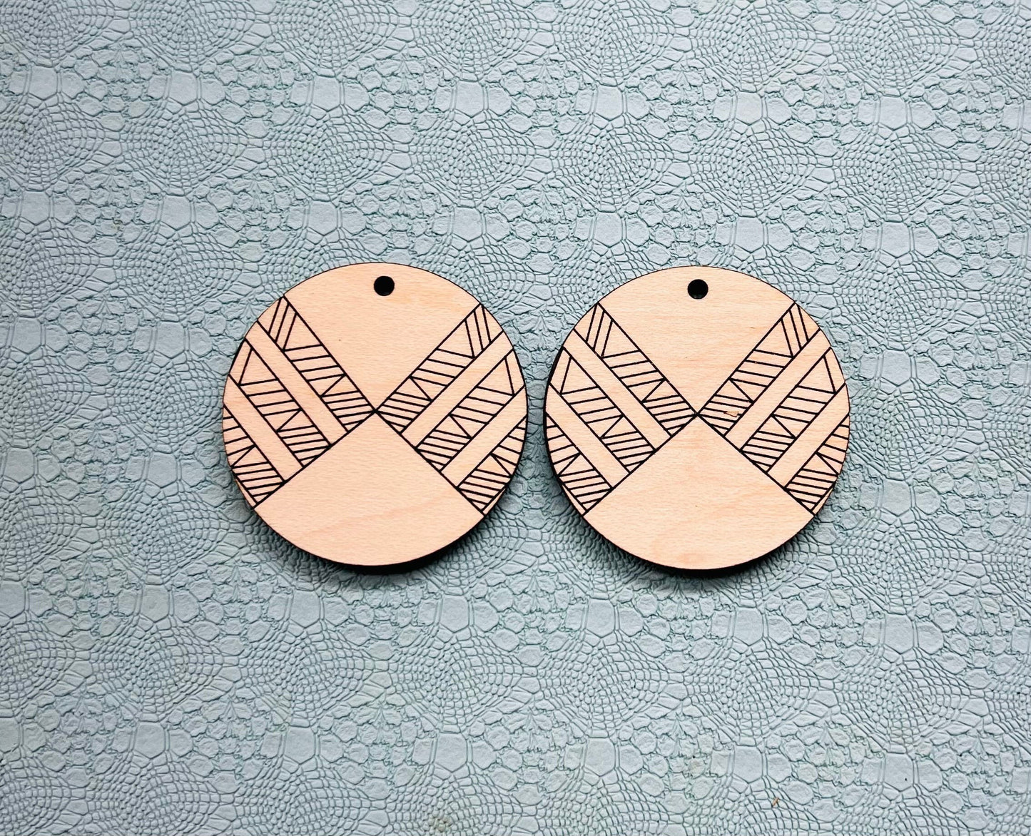 Round wood earring blanks, wood cutouts, custom earrings