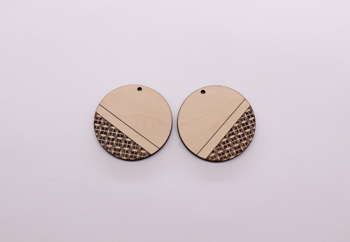 Round wood earring blanks, earring blanks, wood cutouts