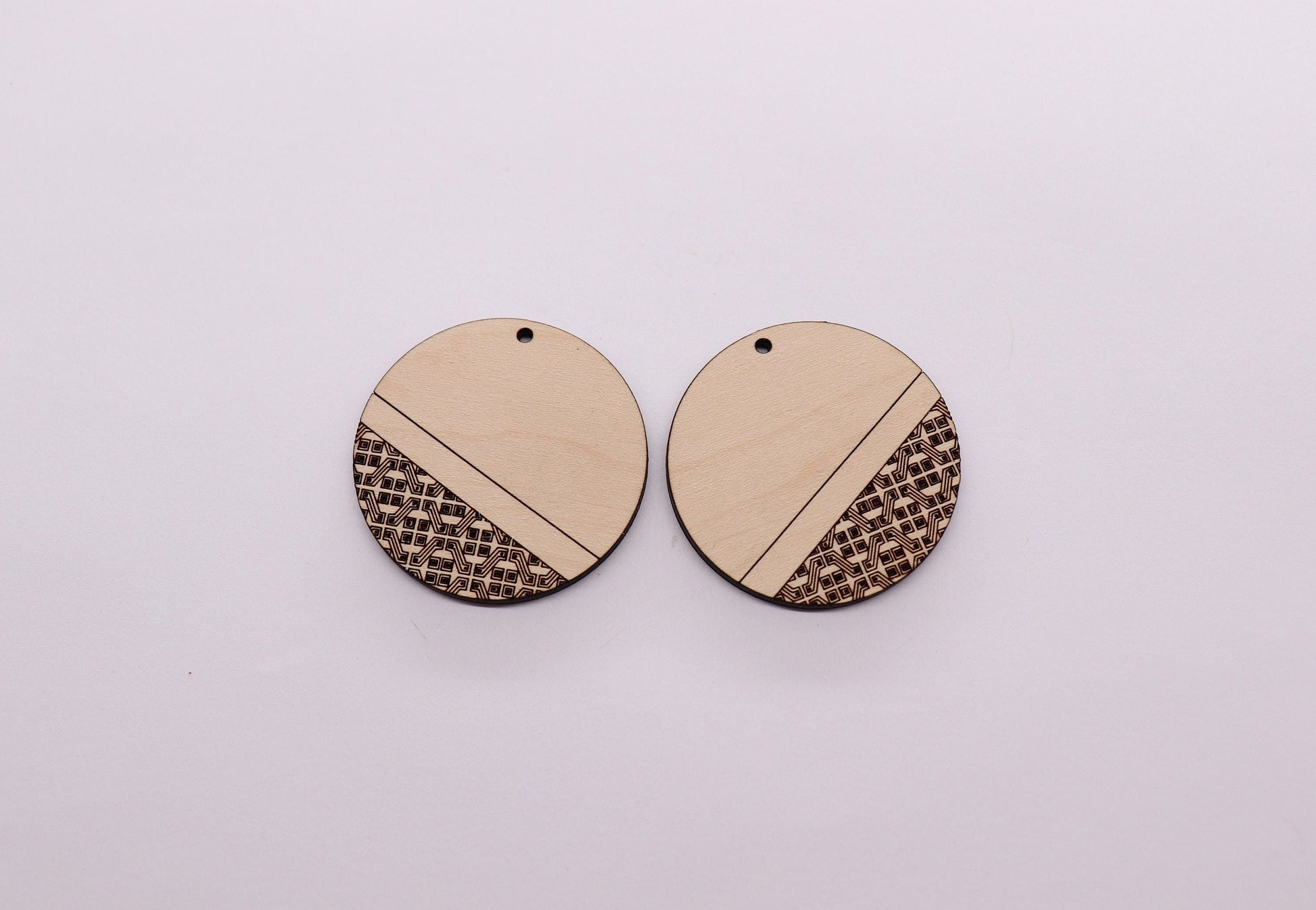 Round wood earring blanks, earring blanks, wood cutouts