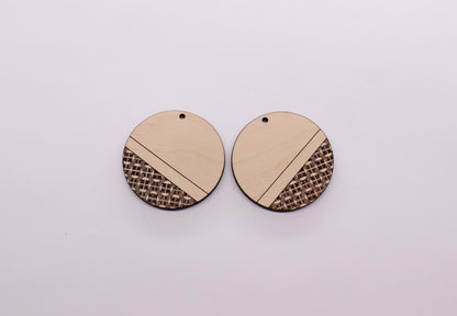 Round wood earring blanks, earring blanks, wood cutouts