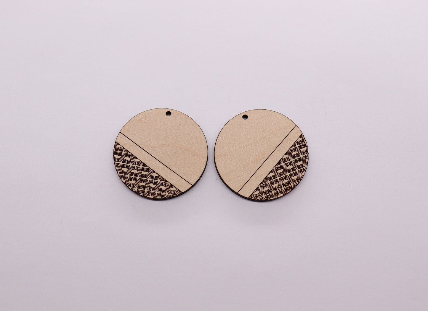 Round wood earring blanks, earring blanks, wood cutouts