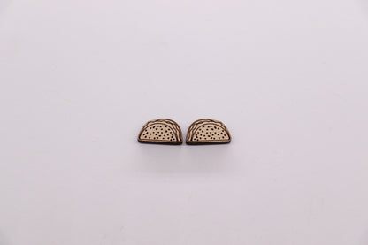 Taco stud blanks, wood cutouts, earring supplies