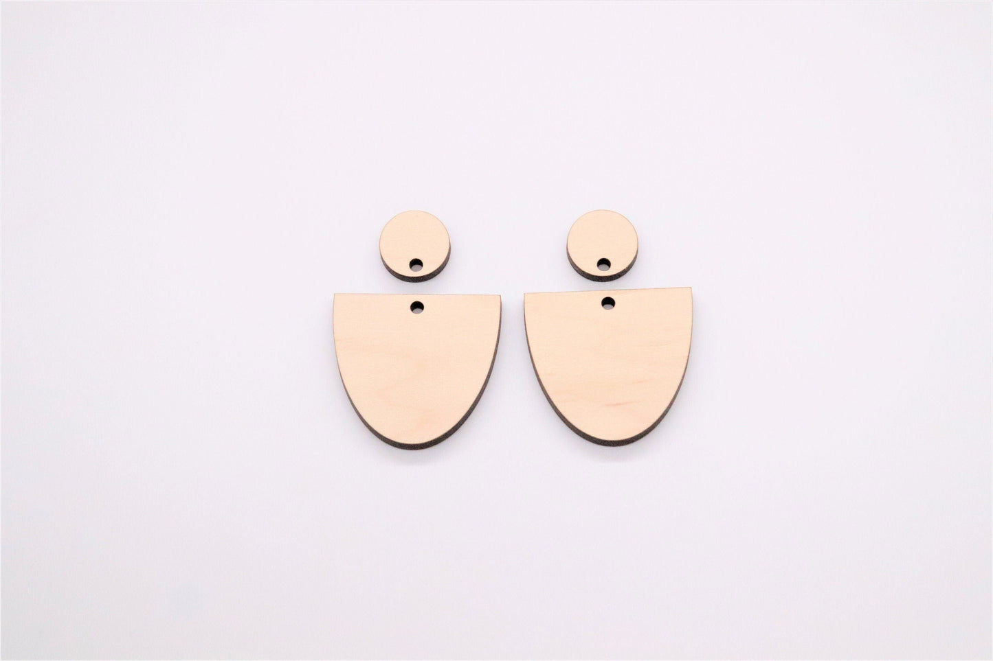 2 piece earring blanks, wood cutouts, DIY earrings