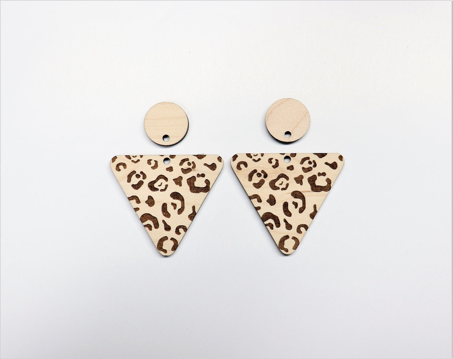 Animal print earring blanks, wood blanks, earring findings