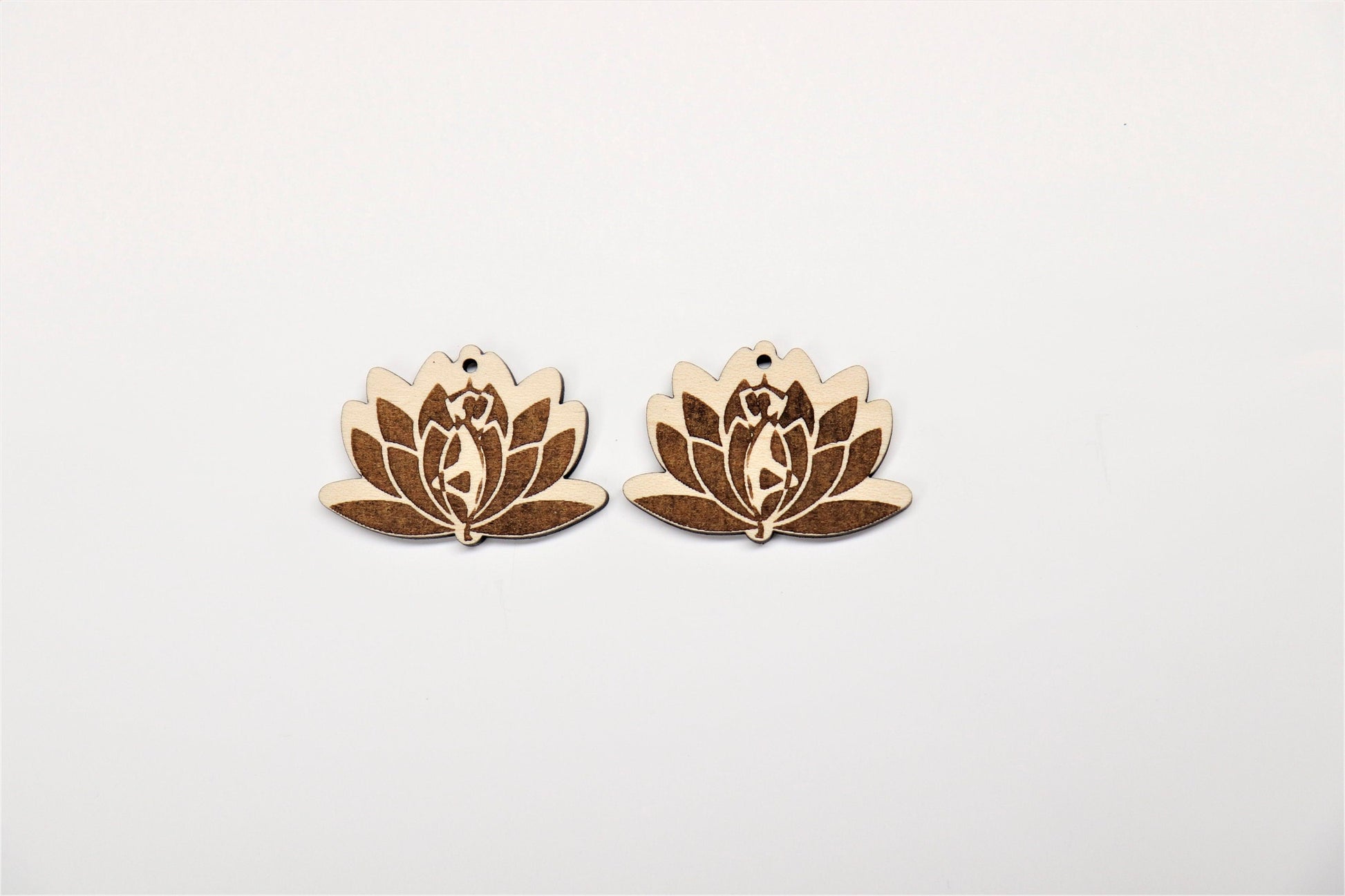 Floral earring blanks, earring blanks, wood cutouts