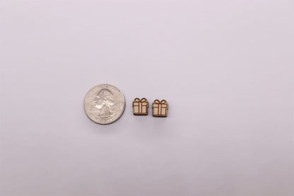 Christmas stud blanks, wood studs, earring blanks