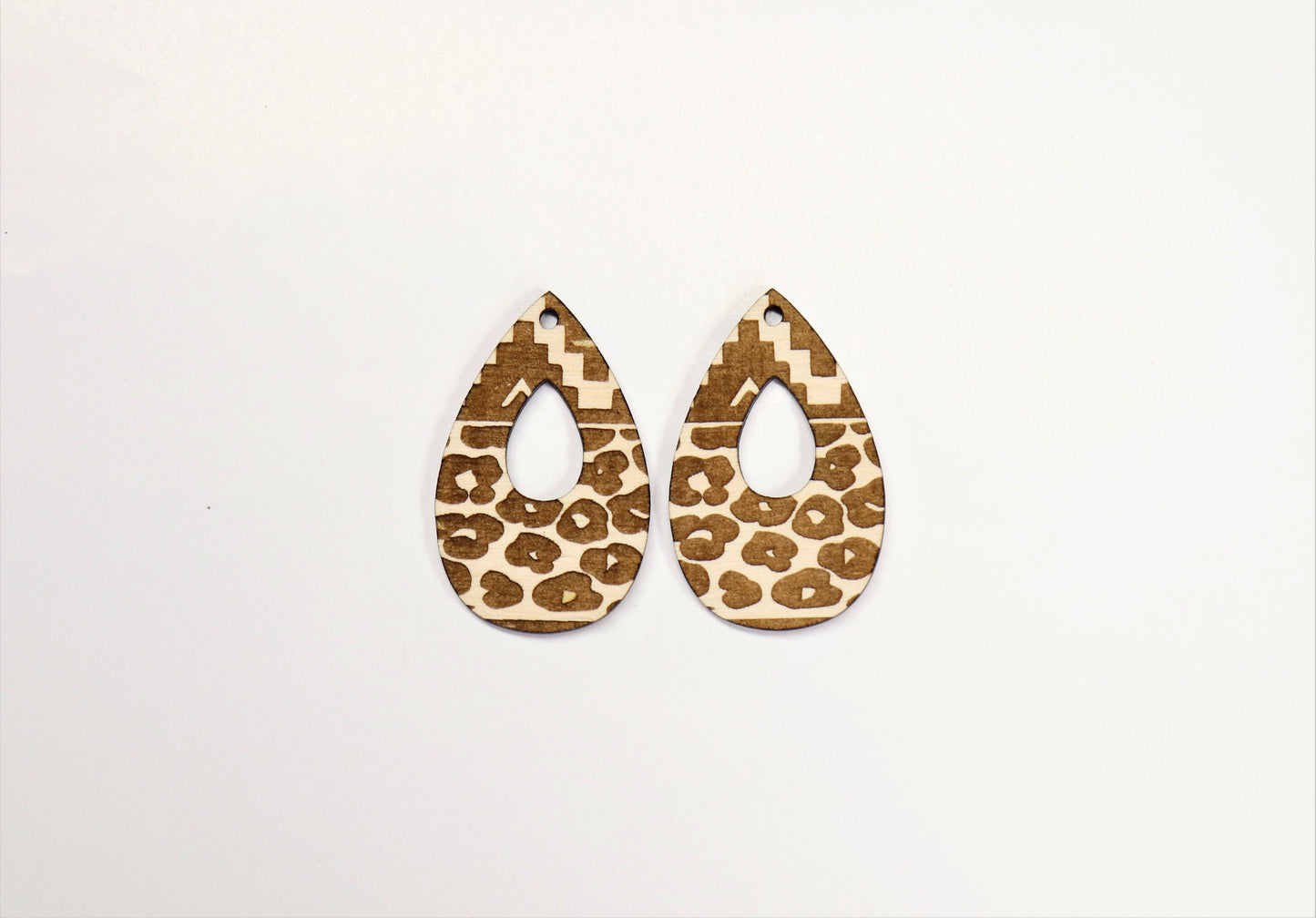 Teardrop wood earring blanks