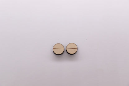 Round wood stud blanks, wood studs, earring blanks