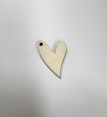 Heart earring blanks, wood cutouts