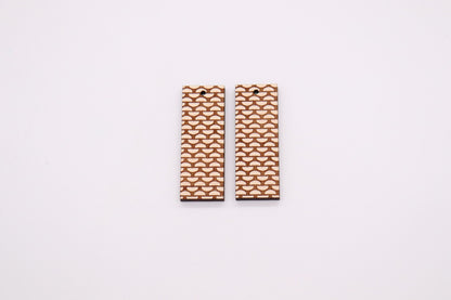 Rectangle wood earring blanks