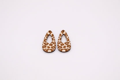 Teardrop wood earring blanks