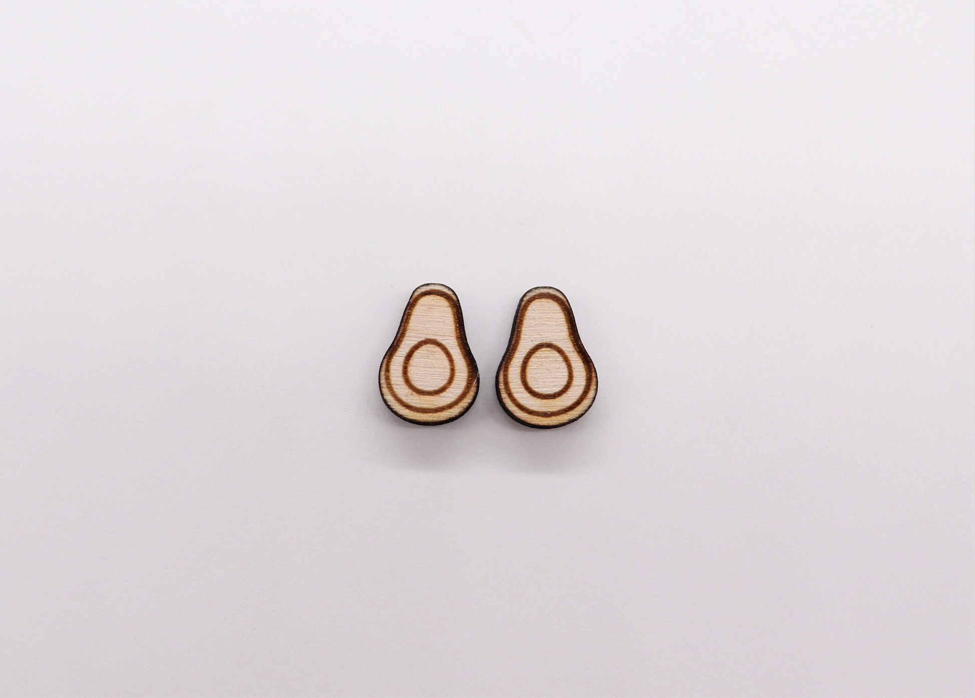 Avocado stud blanks, earring blanks, wood cutouts