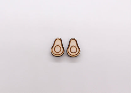 Avocado stud blanks, earring blanks, wood cutouts