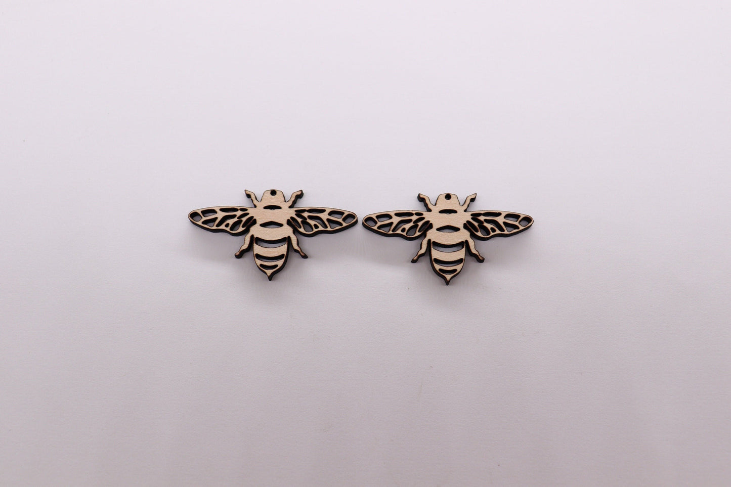 Bee wood earring blanks, bee earrings, earring blanks