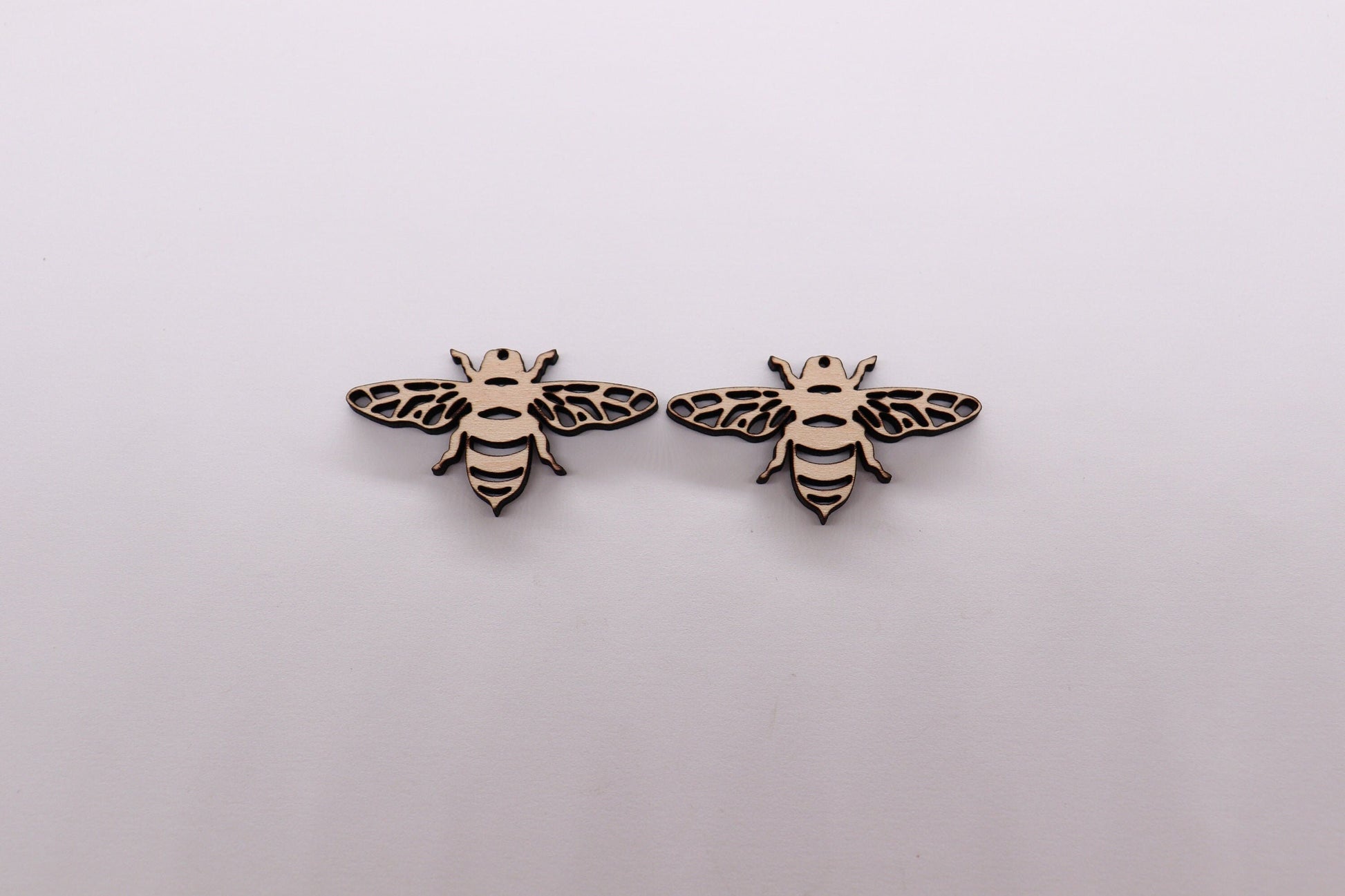 Bee wood earring blanks, bee earrings, earring blanks