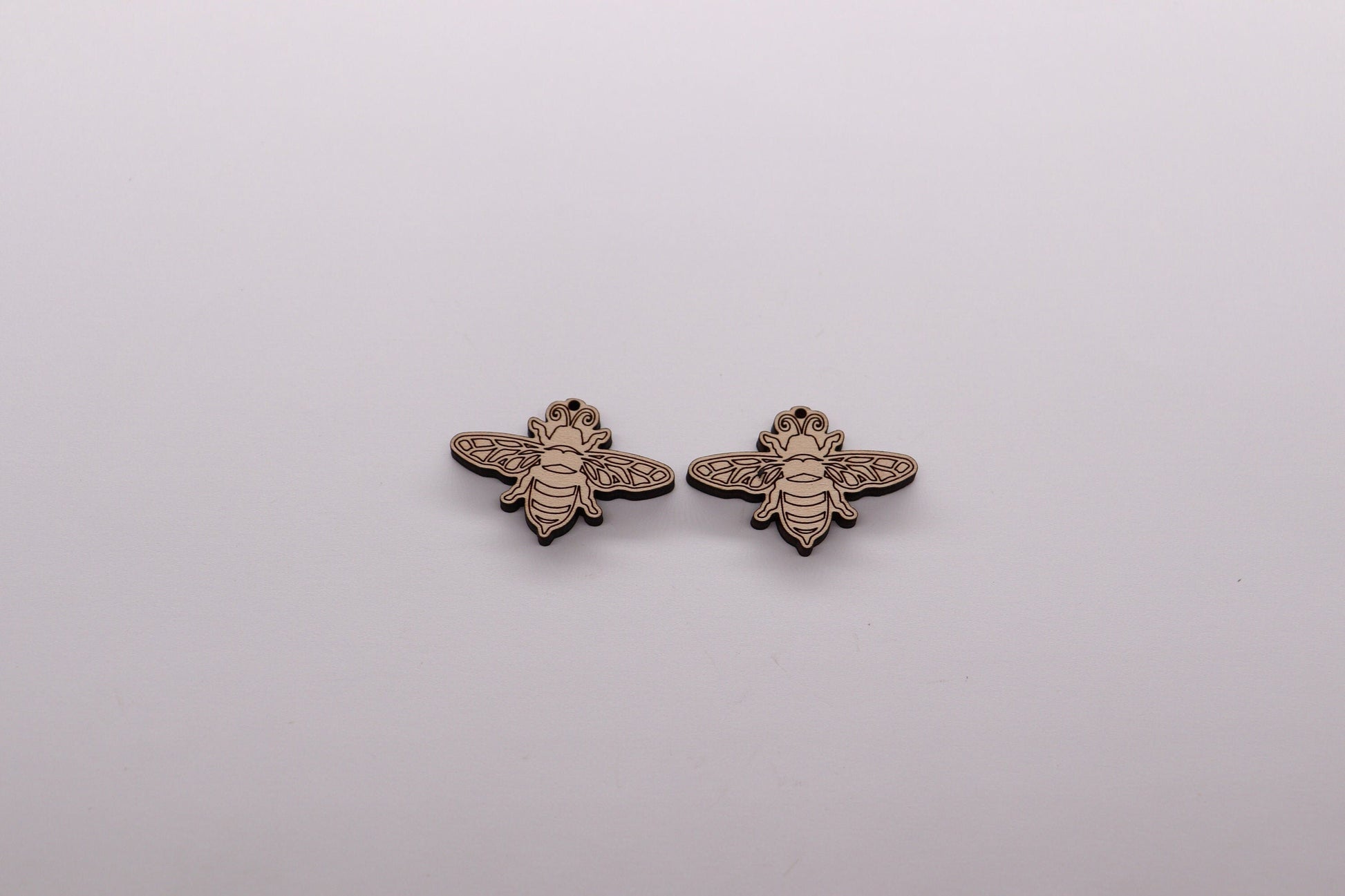 Bee wood earring blanks, bee earrings, earring blanks