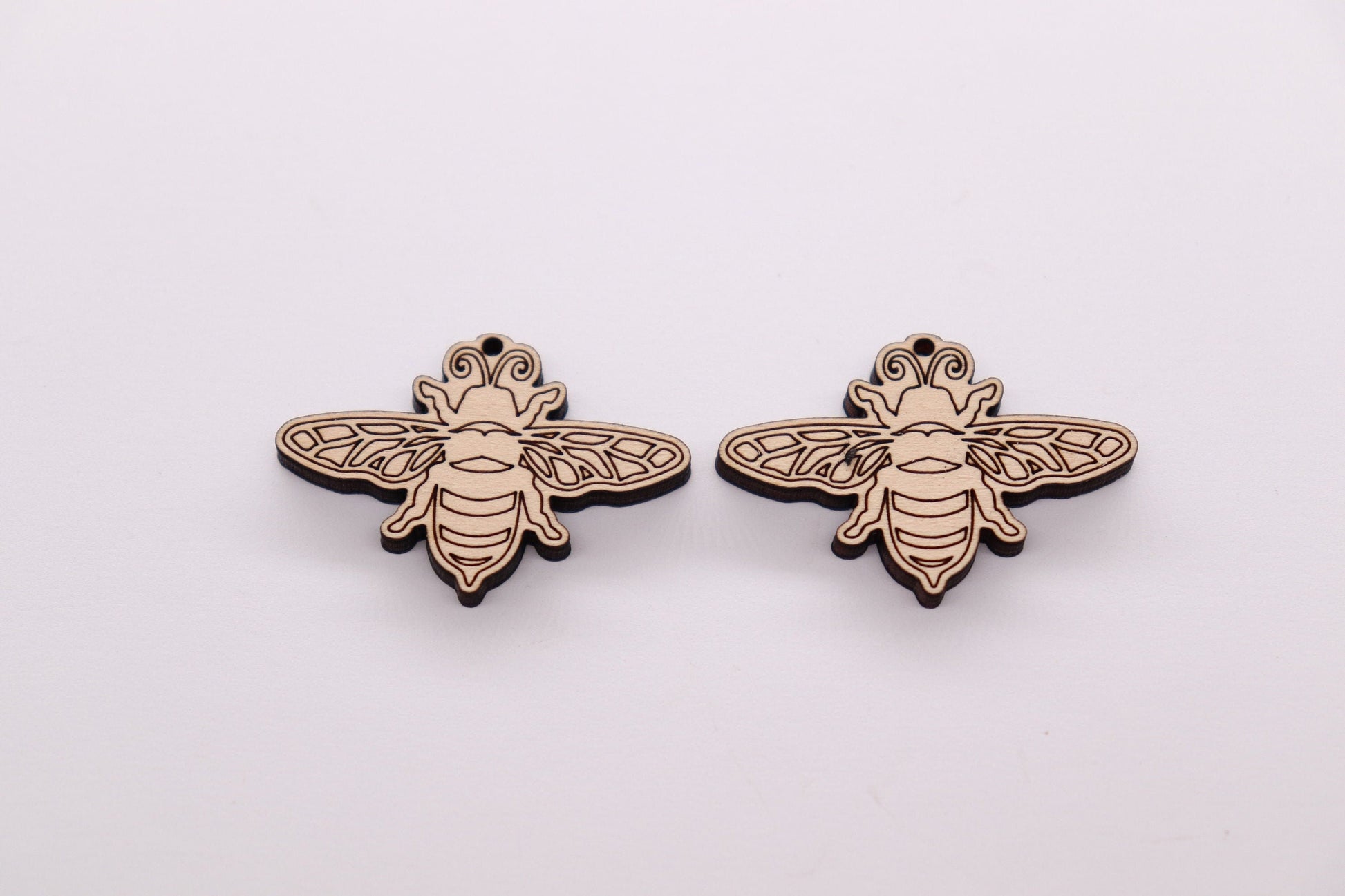 Bee wood earring blanks, bee earrings, earring blanks