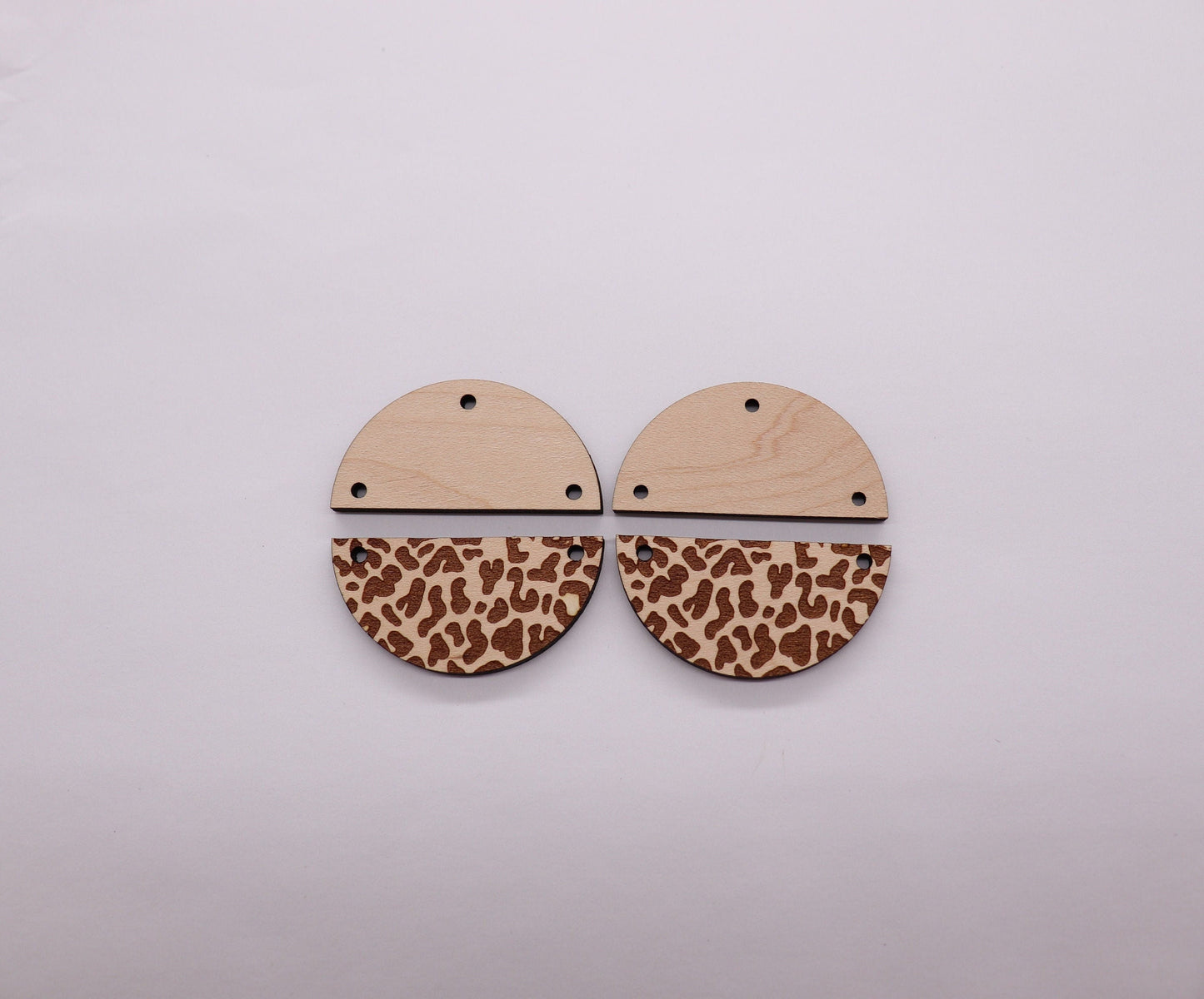 2 piece leopard print earring blanks, earring blanks