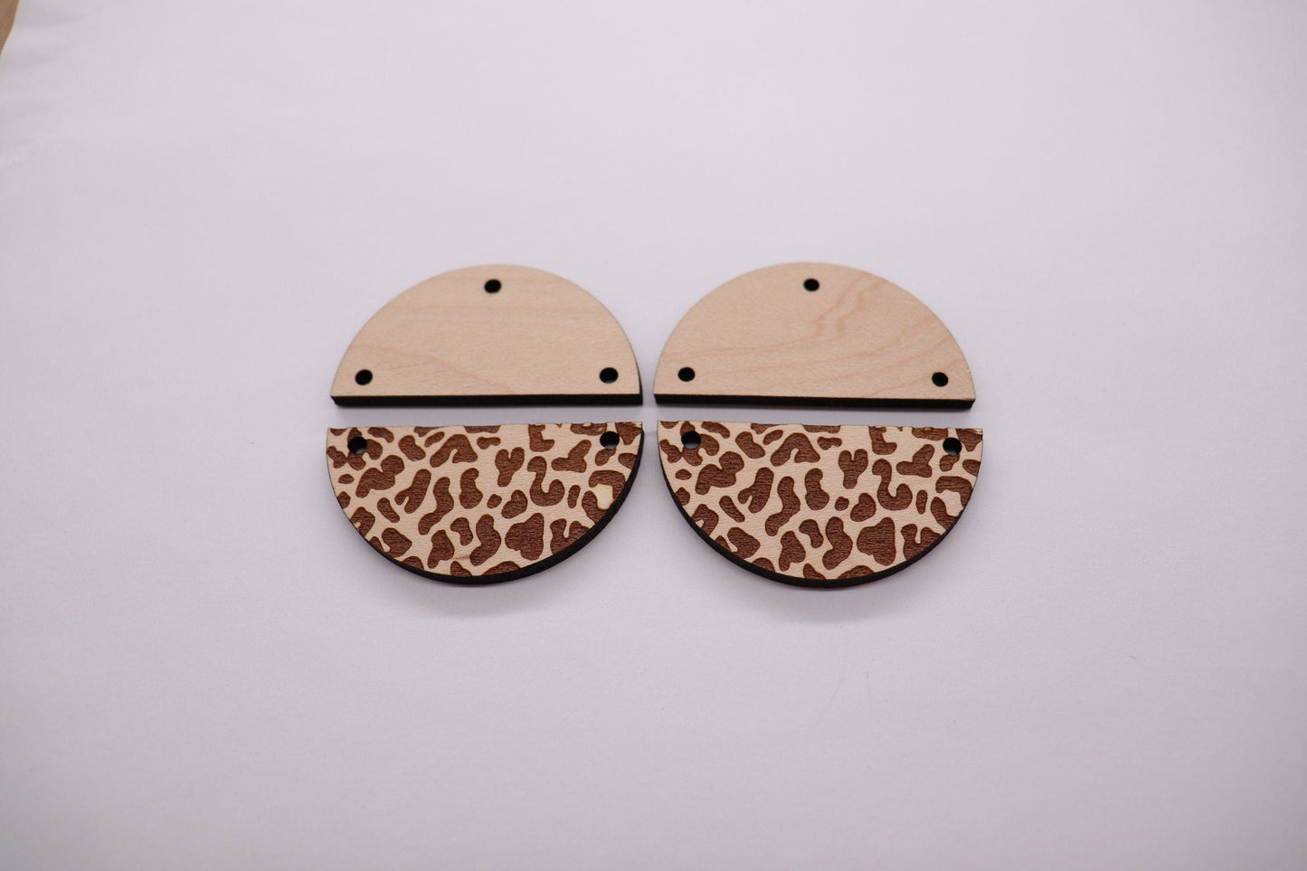 2 piece leopard print earring blanks, earring blanks