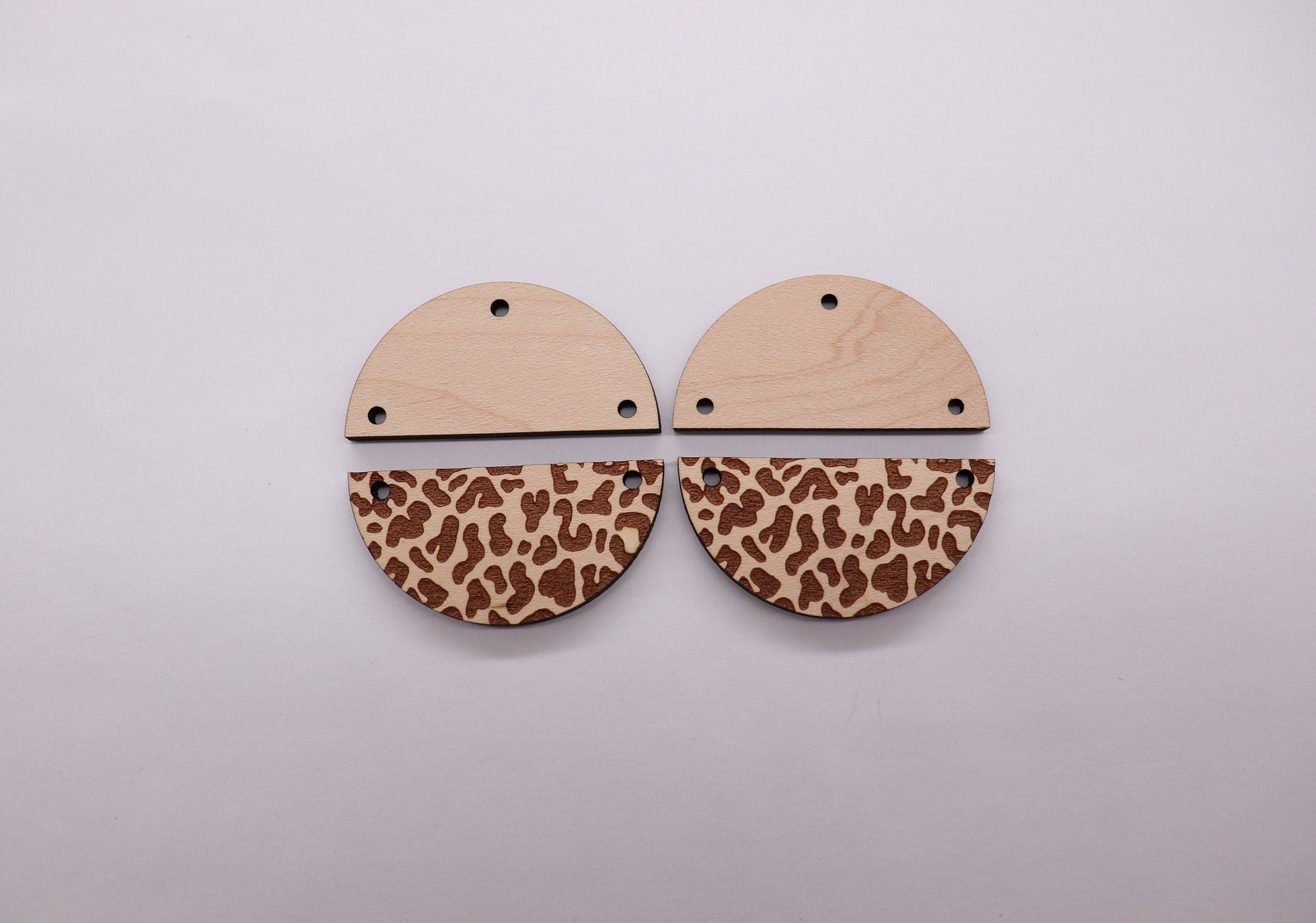 2 piece leopard print earring blanks, earring blanks