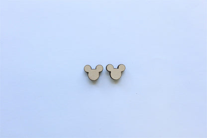 Mouse stud blanks, earring blanks, mouse cutouts