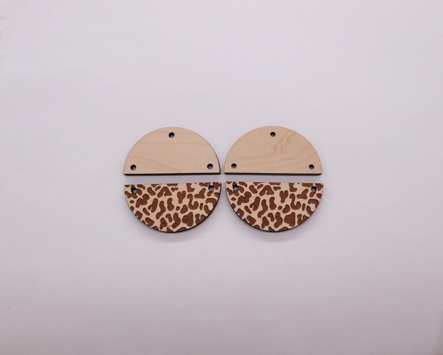 2 piece leopard print earring blanks, earring blanks