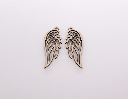 Wing earring blanks, wood earring cutouts