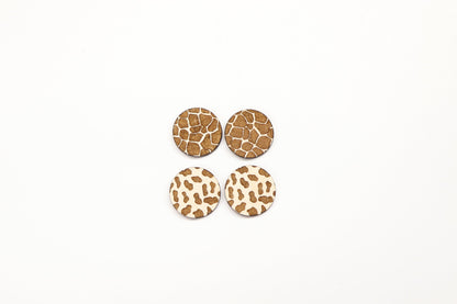 Animal print stud blanks