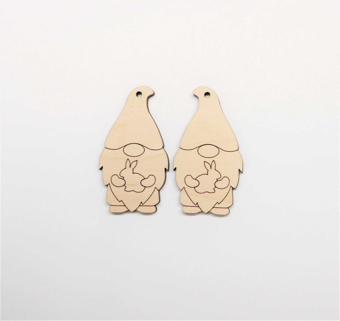 Gnome Easter blanks, wood cutouts, earring blanks