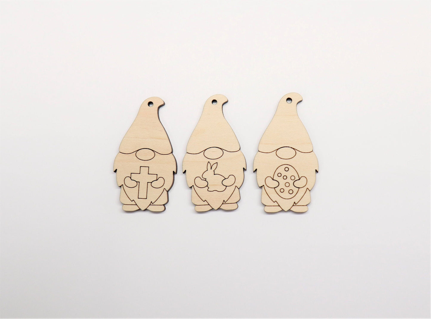 Gnome Easter blanks, wood cutouts, earring blanks