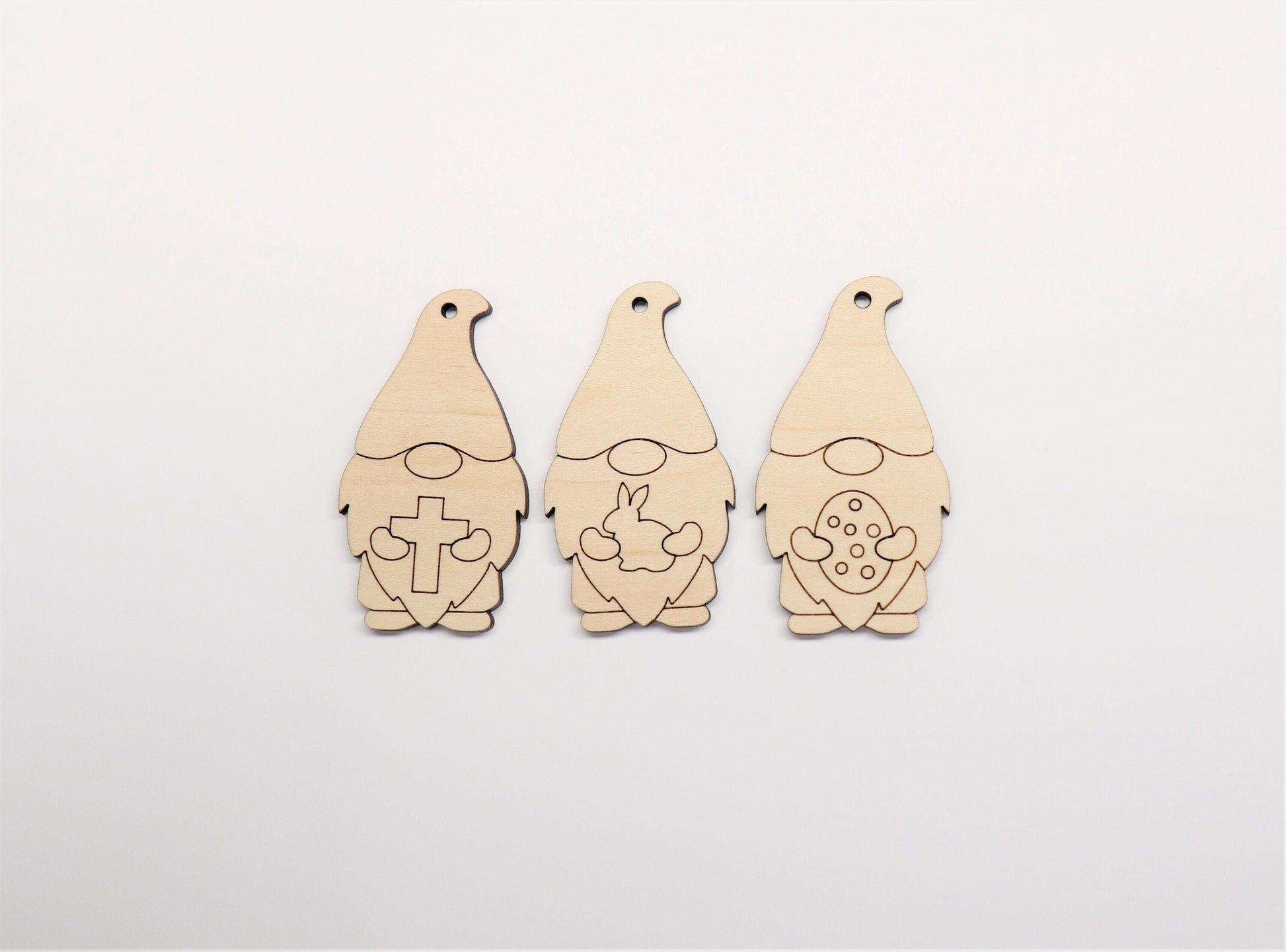 Gnome Easter blanks, wood cutouts, earring blanks